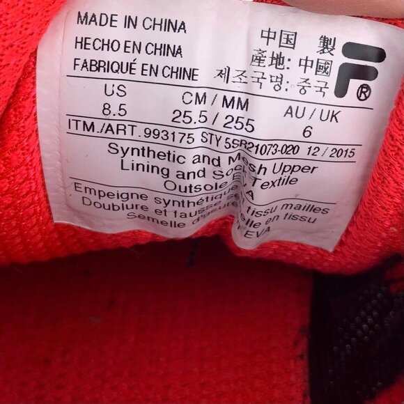 Fila Women’s Black Coral Pink Running Shoes Sneakers 5SR21073-020 Size 8.5 - Picture 6 of 6